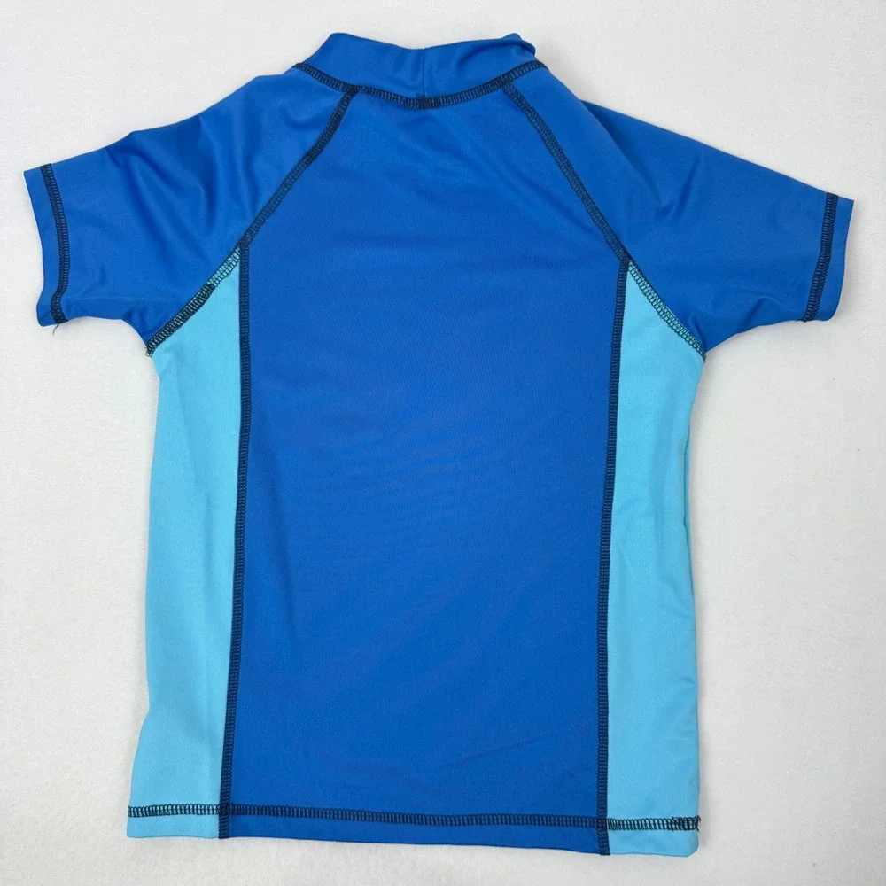 Boys Body Glove‎ Short Sleeve Rash Guard Swim Shirt Size 12 Blue Waves